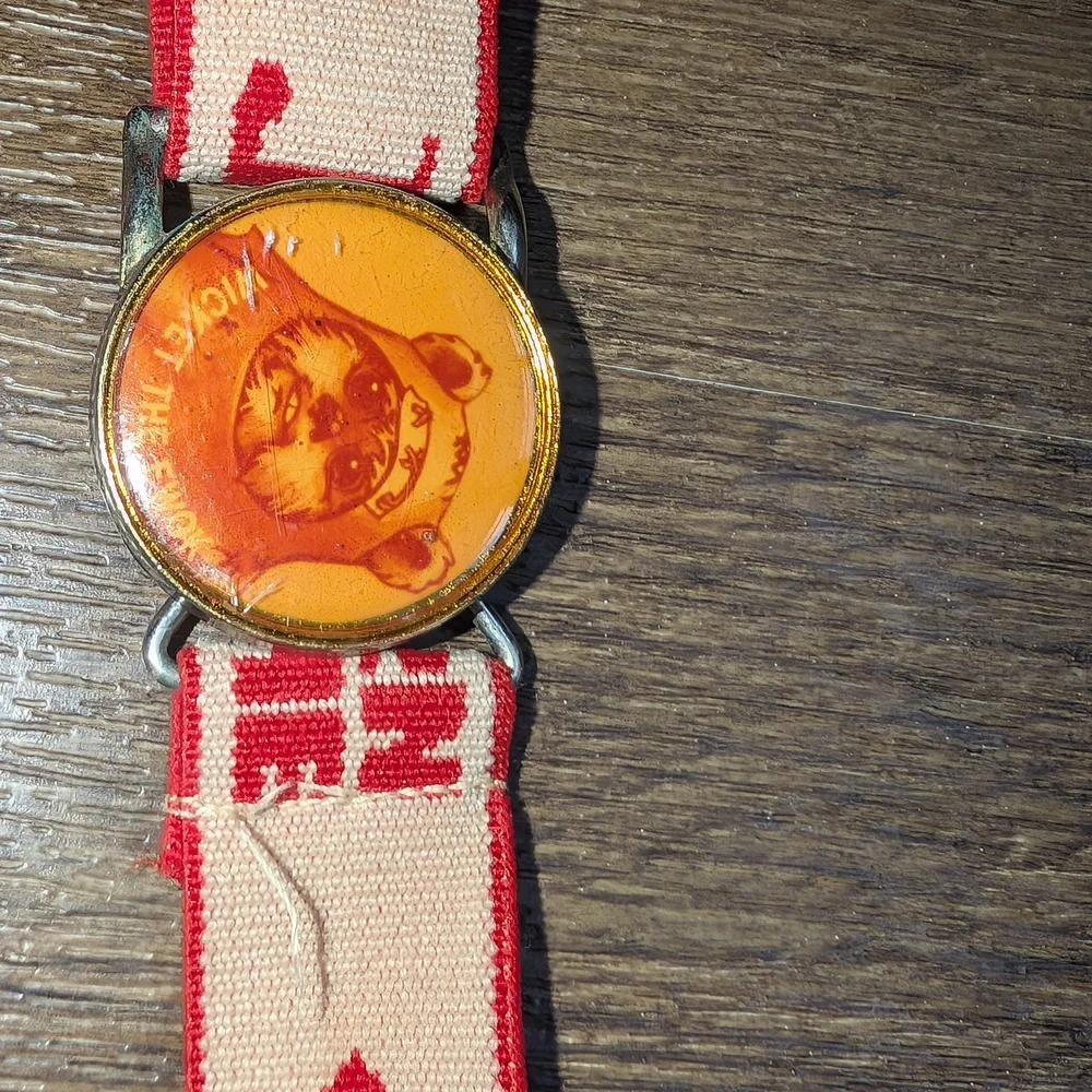 Return Of The Jedi Star Wars Vtg 1983 LEE Stretch Belt Wicket The Ewok Red Tan